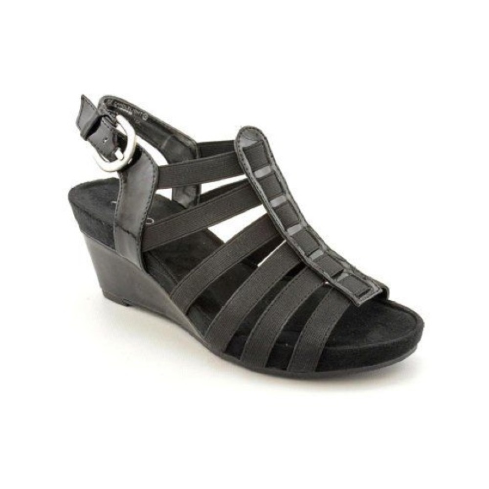 Aerosoles Candlelight Black Wedge Sandal Size 8